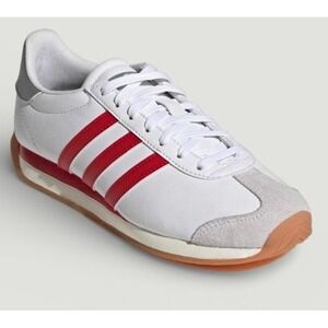 Adidas Runvista Womens 8.5 White Red Gum Sole Retro Running Shoes NWT